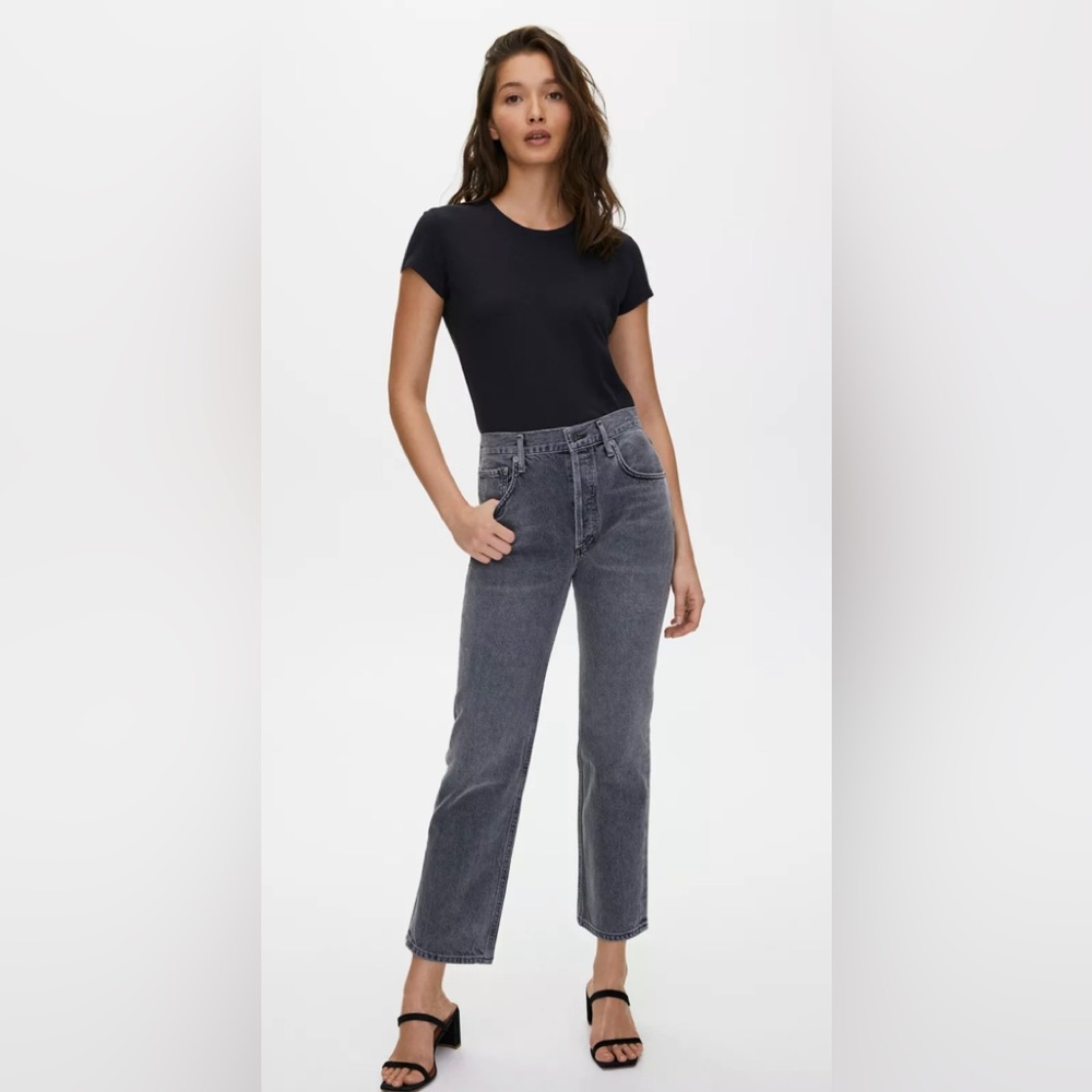 AGOLDE Ripley Grey straight-leg jeans Sz 26